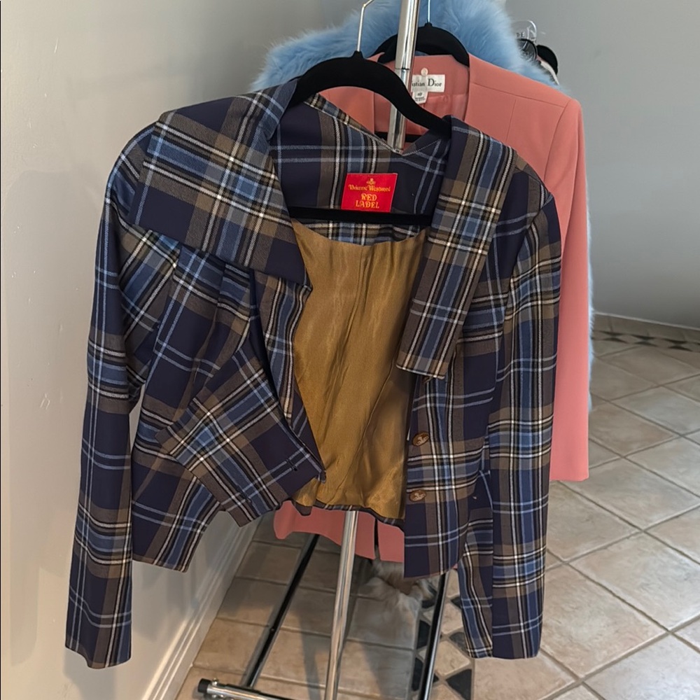 Vivienne Westwood Women's Blue Plaid Jacket